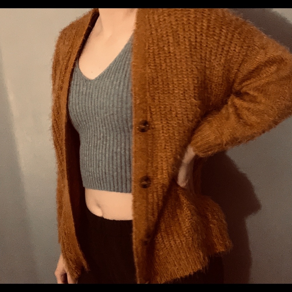 Fuzzy cardigan